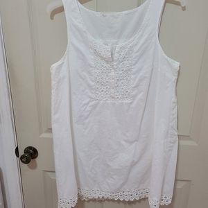Old Navy White Eyelet Trim Sundress XL